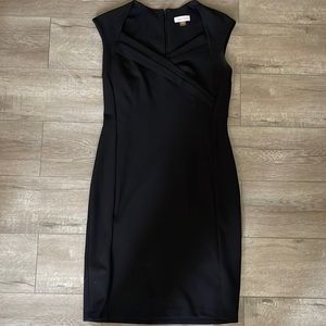 Black size 8 Calvin Klein sleeveless midi dress